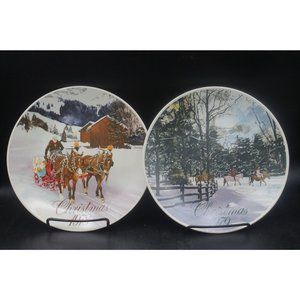 2  Smucker's Limited Edition Collector's Series  Christmas plate by David Coolid